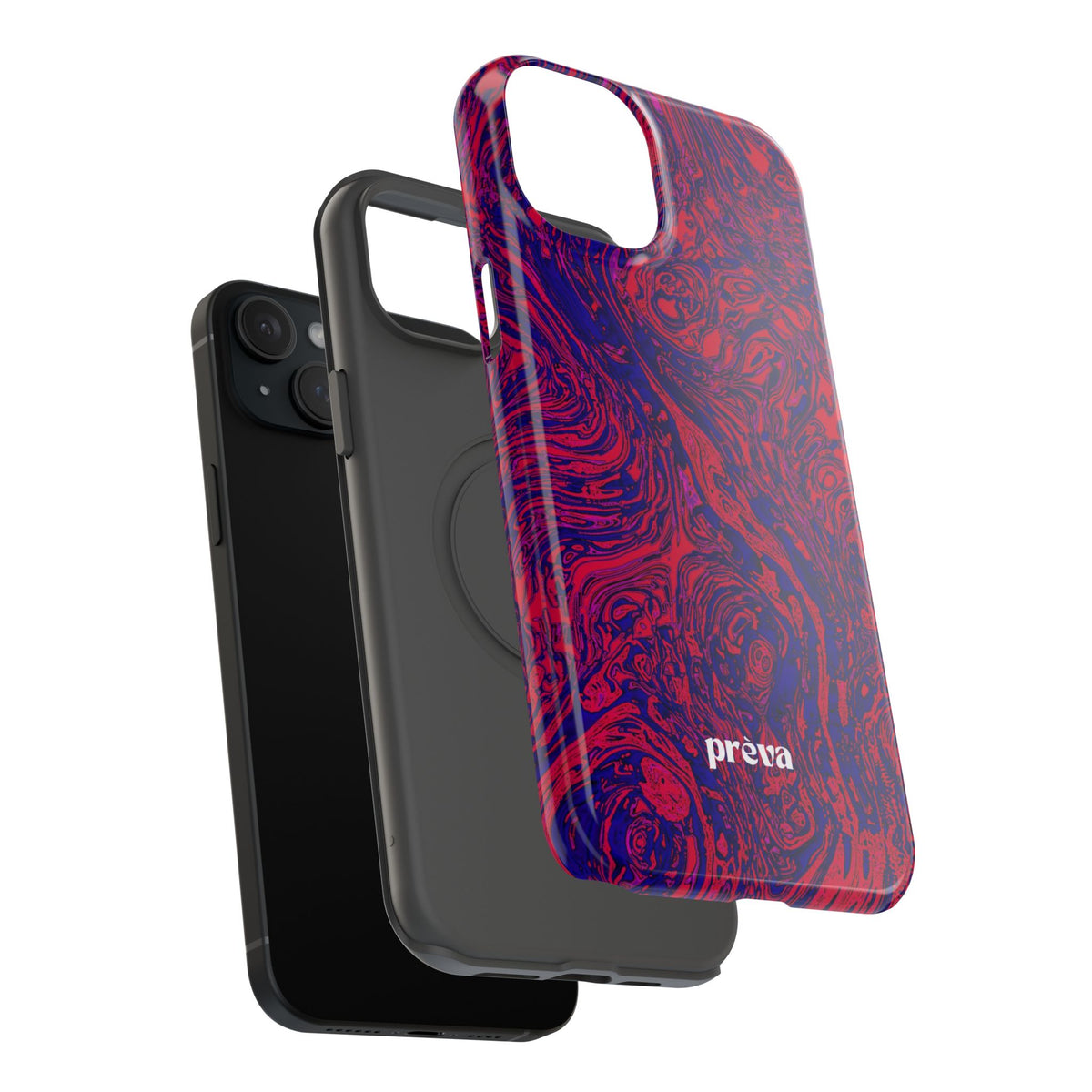 Marbled Red & Purple Impact Phone Case