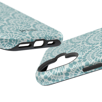 Aqua Lace Pattern Phone Case