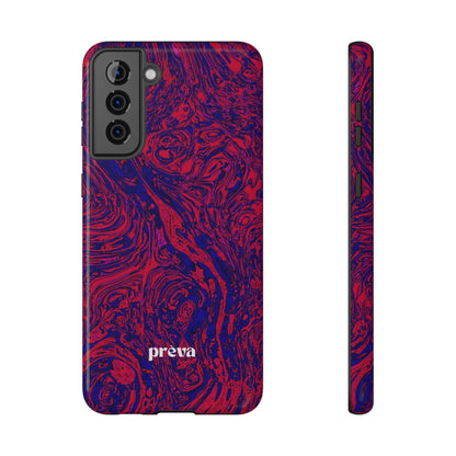 Marbled Red & Purple Phone Case