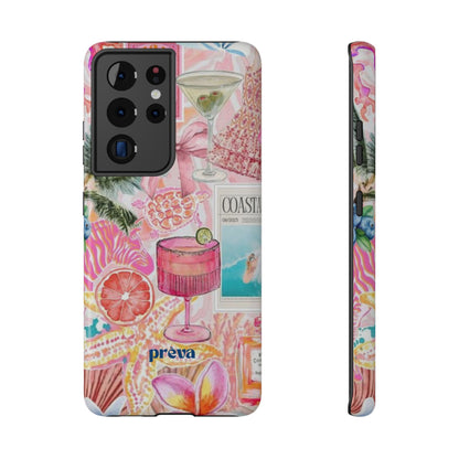 Pink Cocktail Collage Phone Case