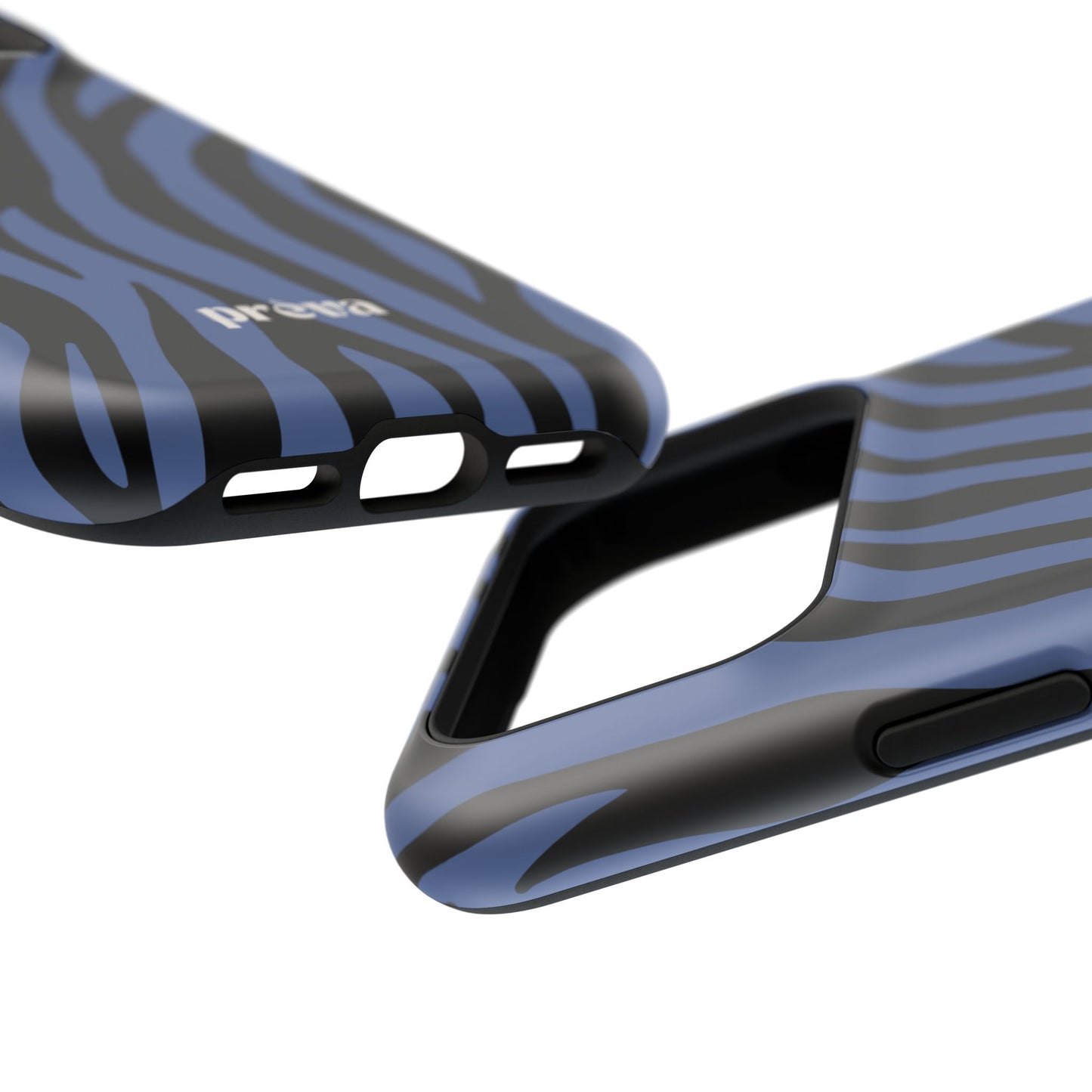 Blue & Black Zebra Stripe Phone Case