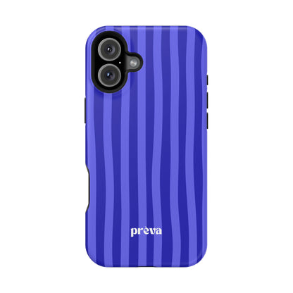 Neon Blue Stripes Phone Case