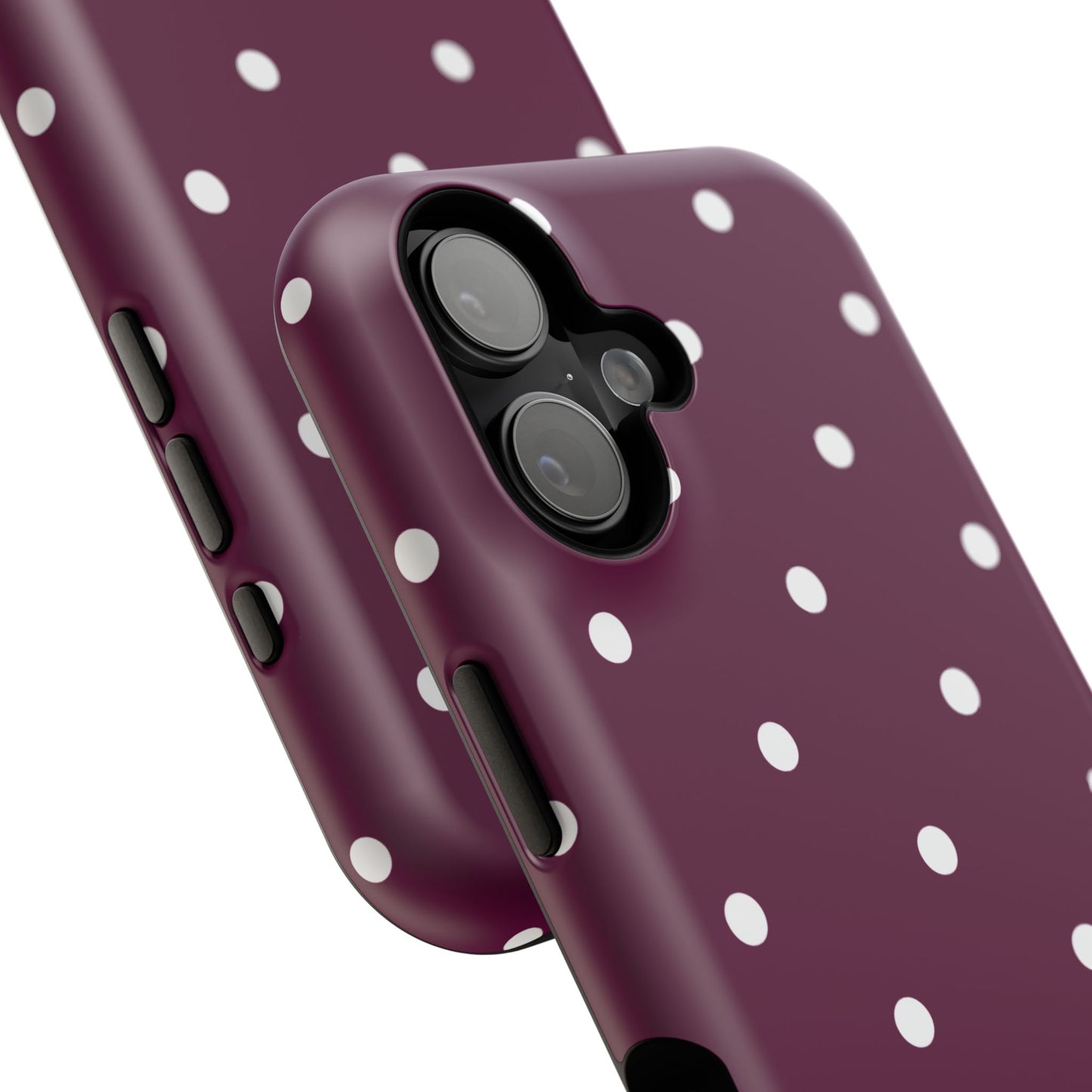 Maroon Polka Dot Phone Case