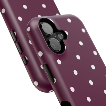 Maroon Polka Dot Phone Case
