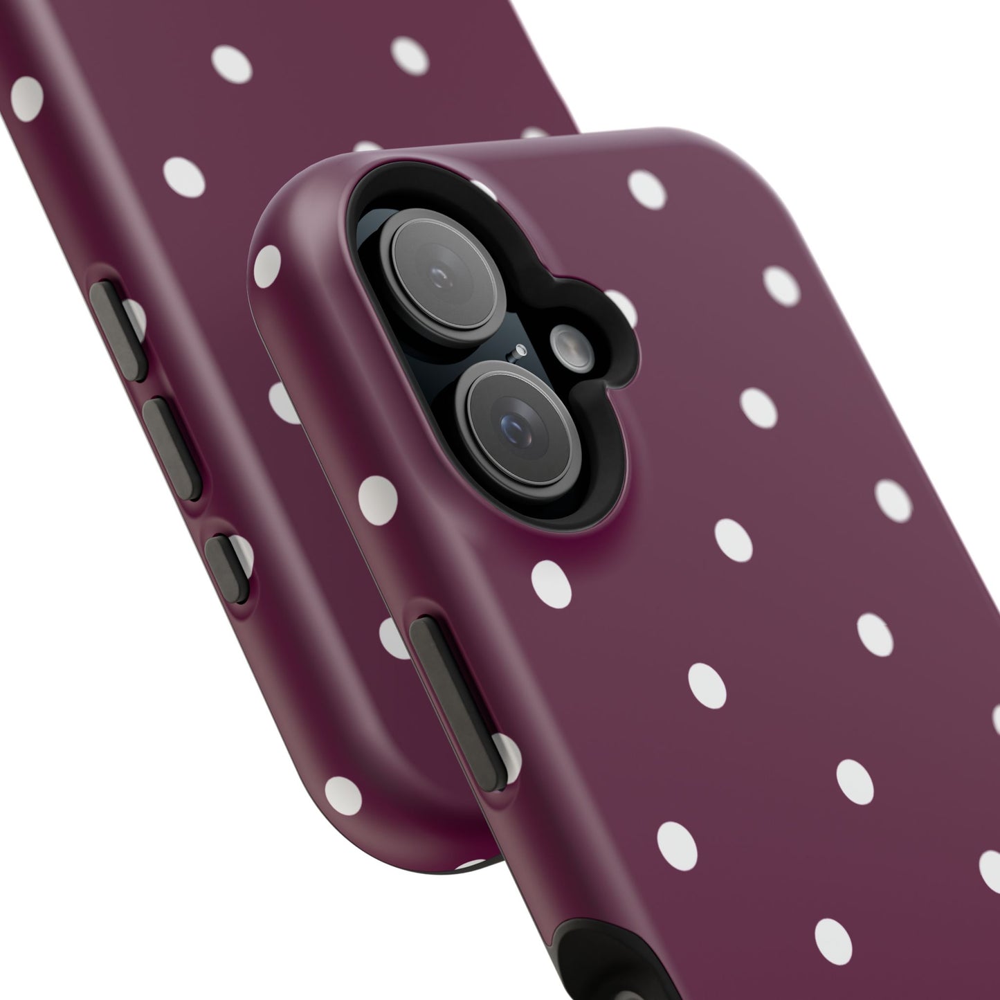 Maroon Polka Dot Phone Case