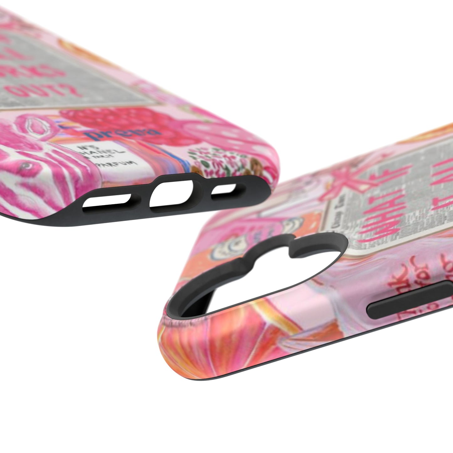 Pink "What If It All Works Out?" Collage Phone Case