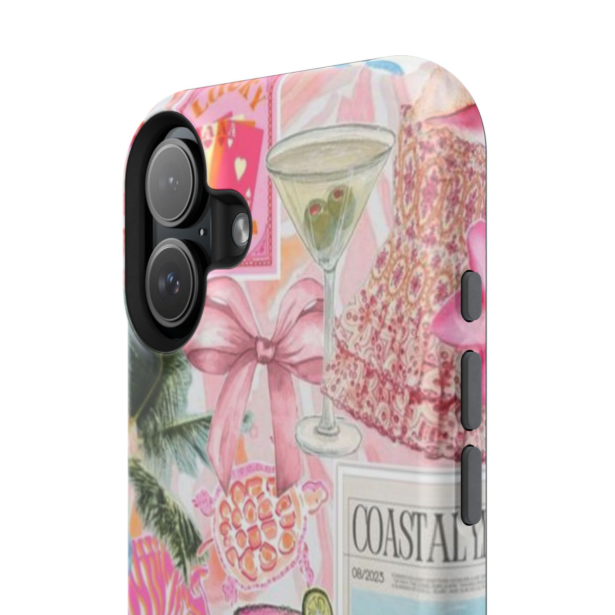 Pink Cocktail Collage Phone Case