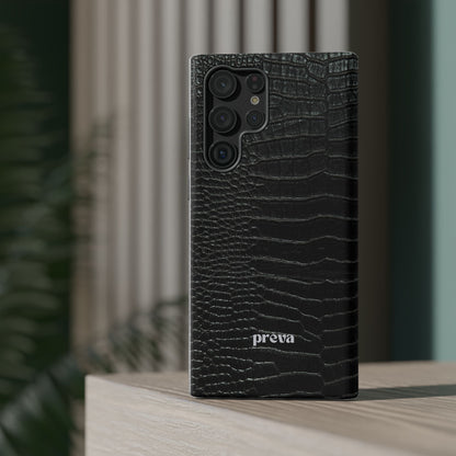 Black Croc Phone Case