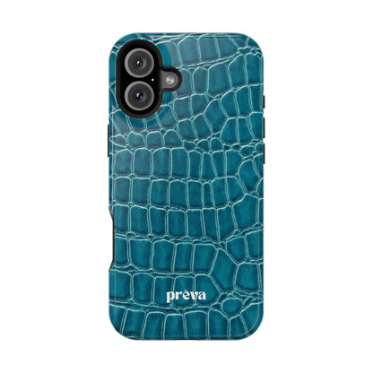 Teal Croc Phone Case