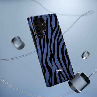 Blue & Black Zebra Stripe Phone Case
