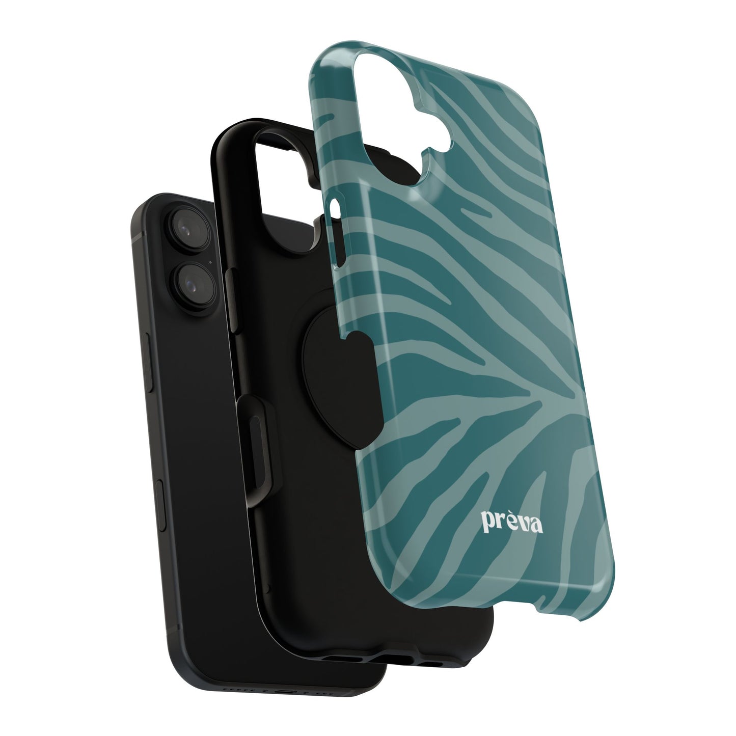 Teal Zebra Phone Case