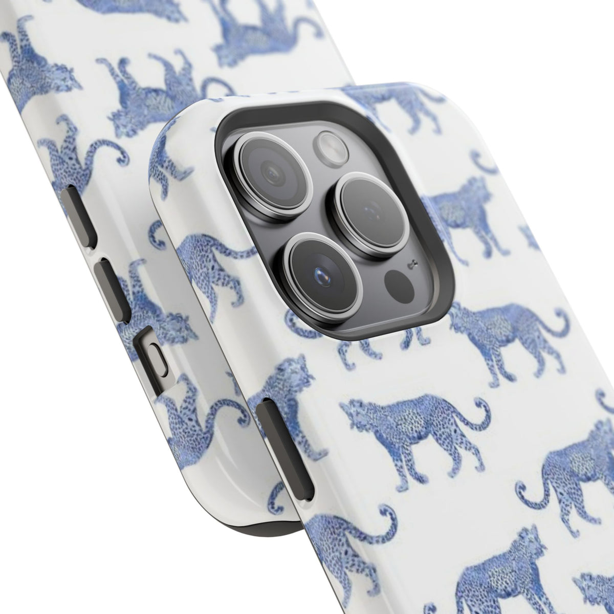 Blue Leopard Pattern Phone Case