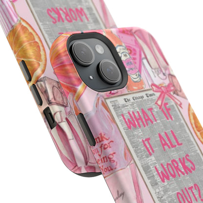Pink "What If It All Works Out?" Collage Phone Case