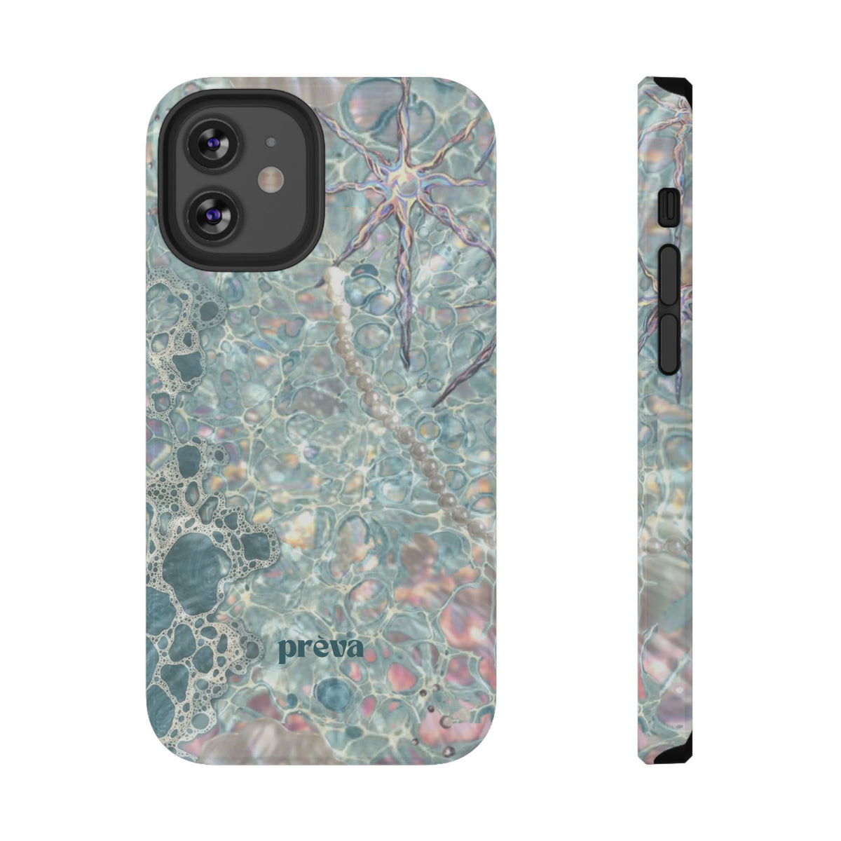 Marbled Seafoam Impact-Resistant Phone Case