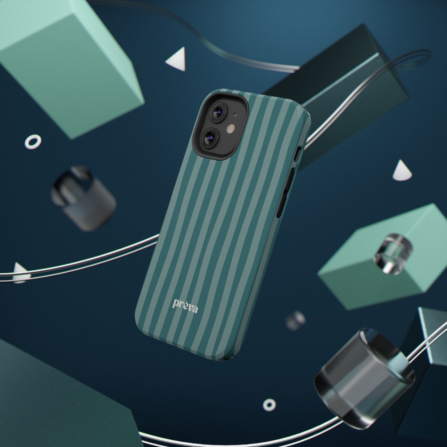 Striped Teal Phone Case