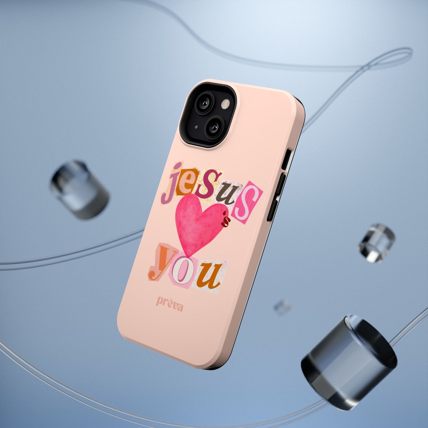 Pink Jesus Loves You Phone Case