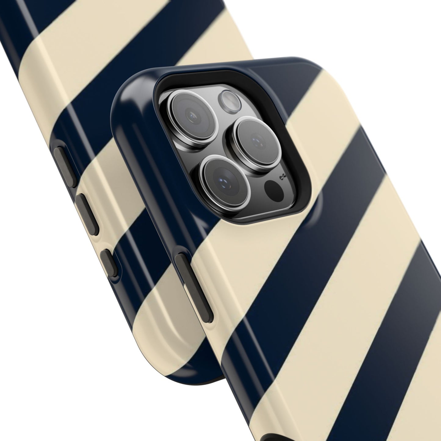 Striped Navy & Cream Phone Case