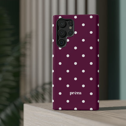 Maroon Polka Dot Phone Case
