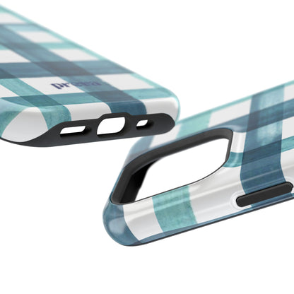 Teal Plaid Phone Case