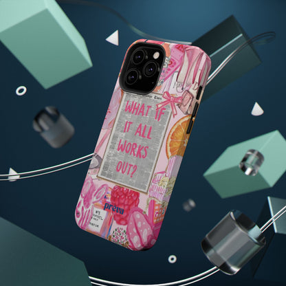 Pink "What If It All Works Out?" Collage Phone Case