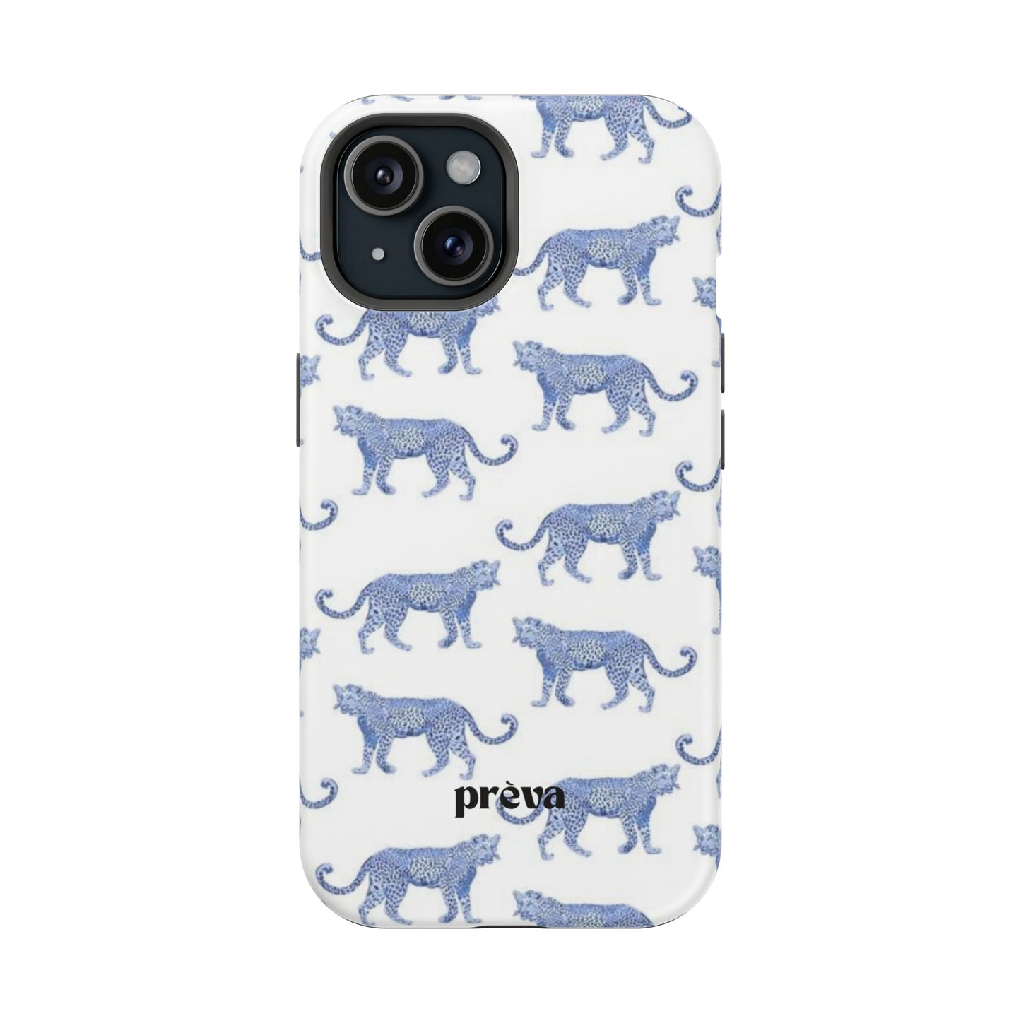 Blue Leopard Pattern Phone Case
