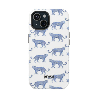 Blue Leopard Pattern Phone Case