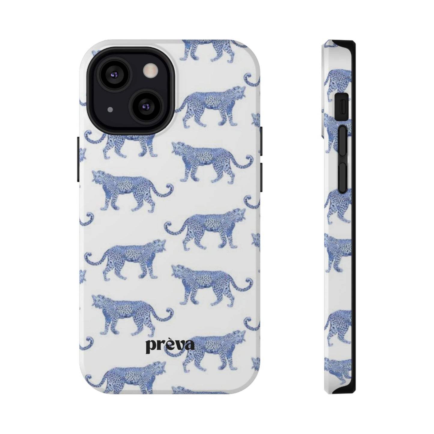 Blue Leopard Pattern Phone Case