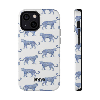 Blue Leopard Pattern Phone Case