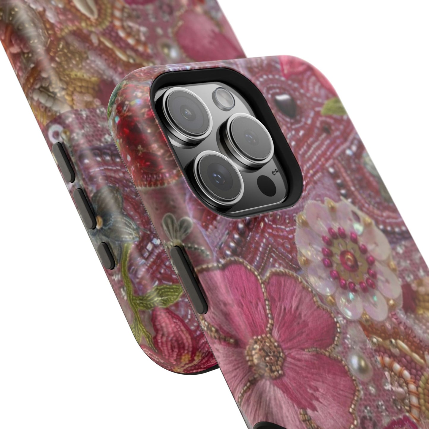 Floral Embroidery Phone Case