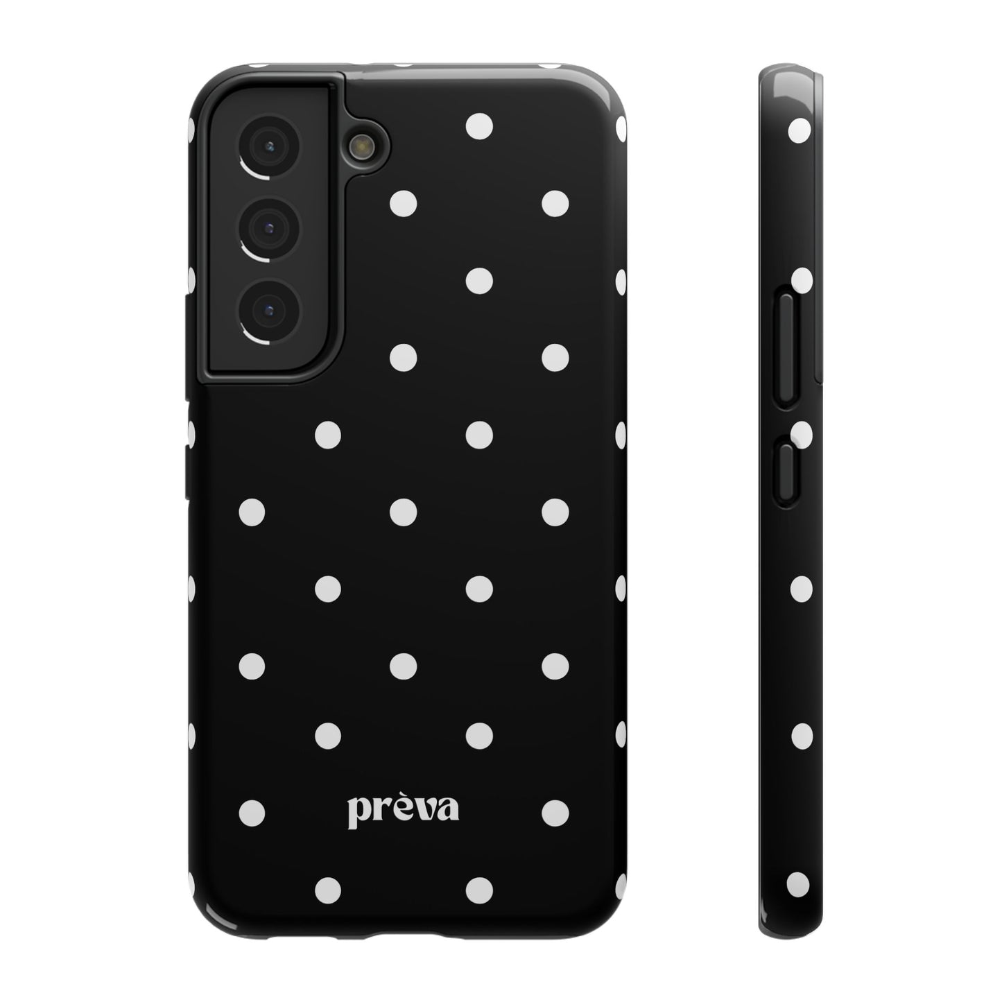 Black with White Polka Dots Phone Case