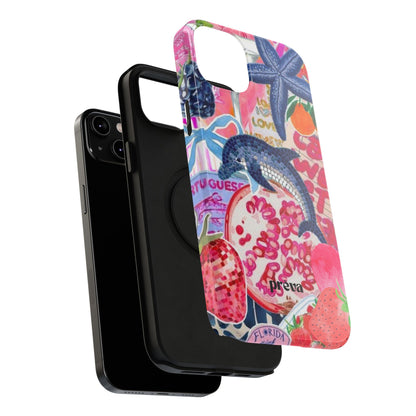Dolphin Tropics Collage Phone Case