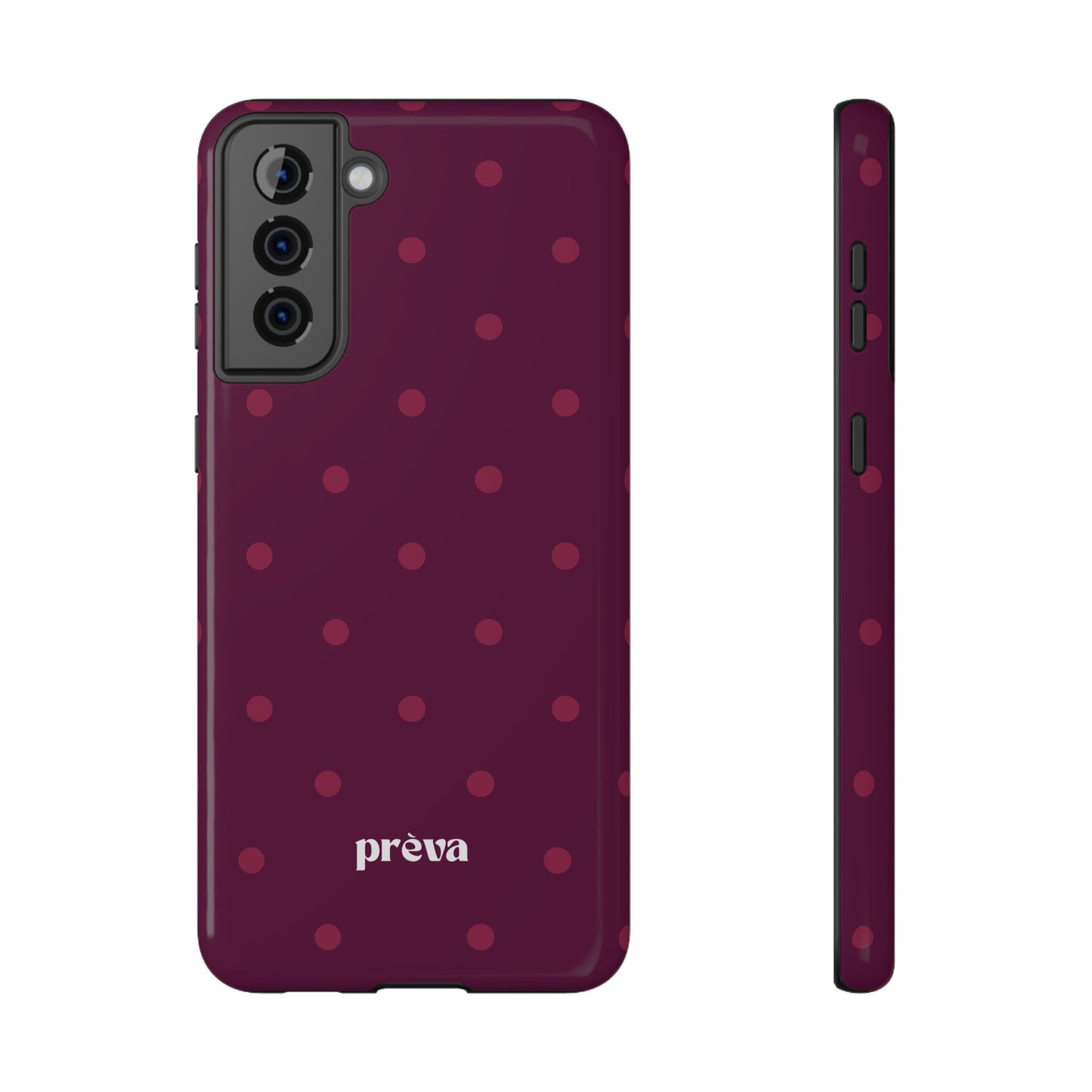 Maroon Polka Dots Phone Case