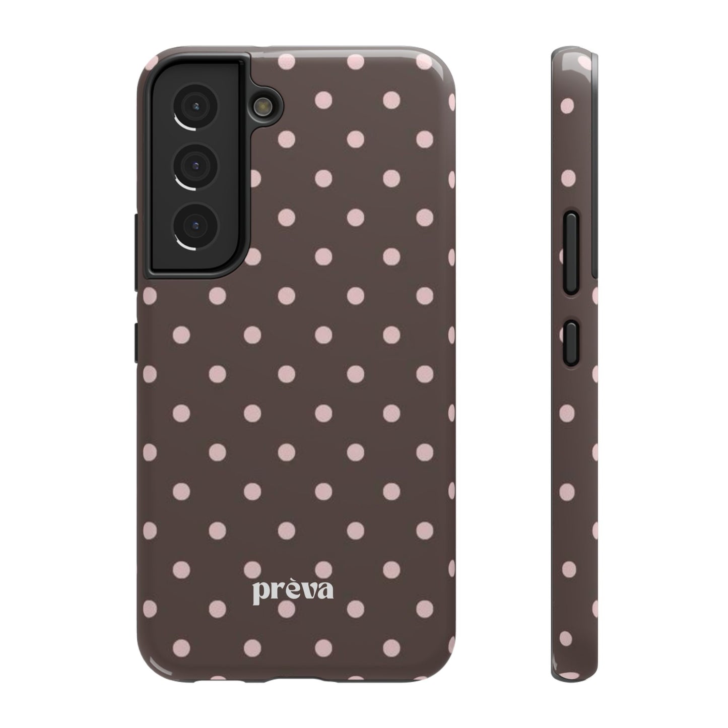 Brown and Pink Polka Dot Phone Case
