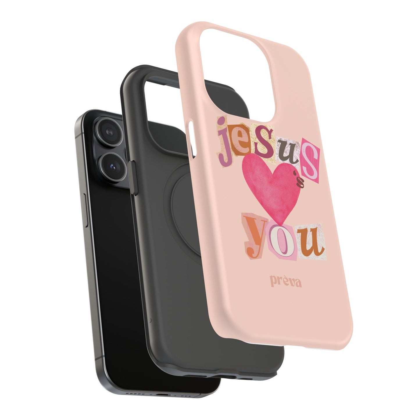 Pink Jesus Loves You Phone Case