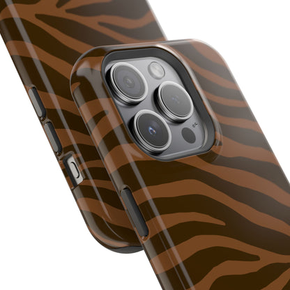 Brown Tiger Stripe Phone Case