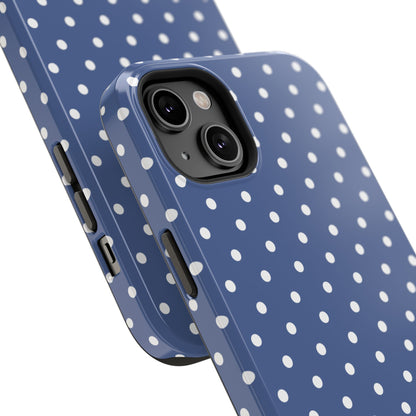 Navy Polka Dot Phone Case