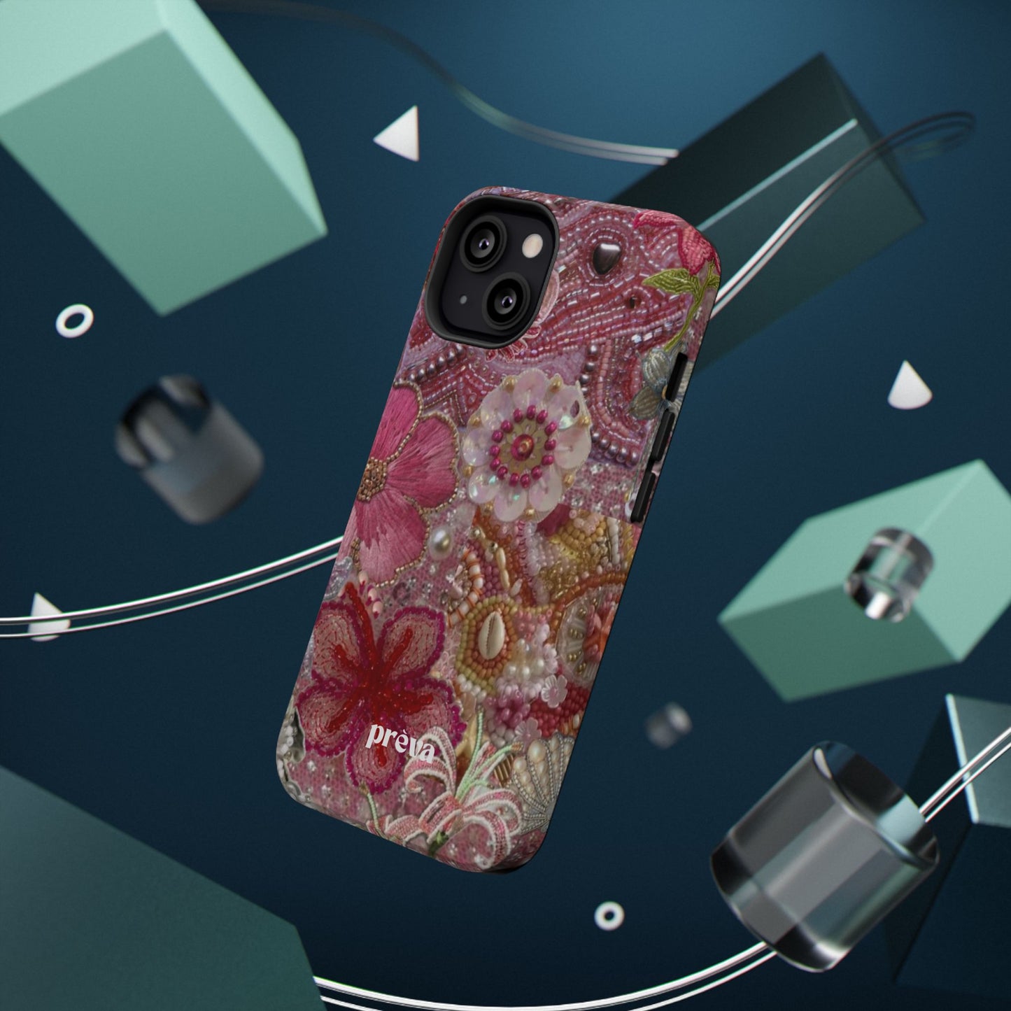 Floral Embroidery Phone Case