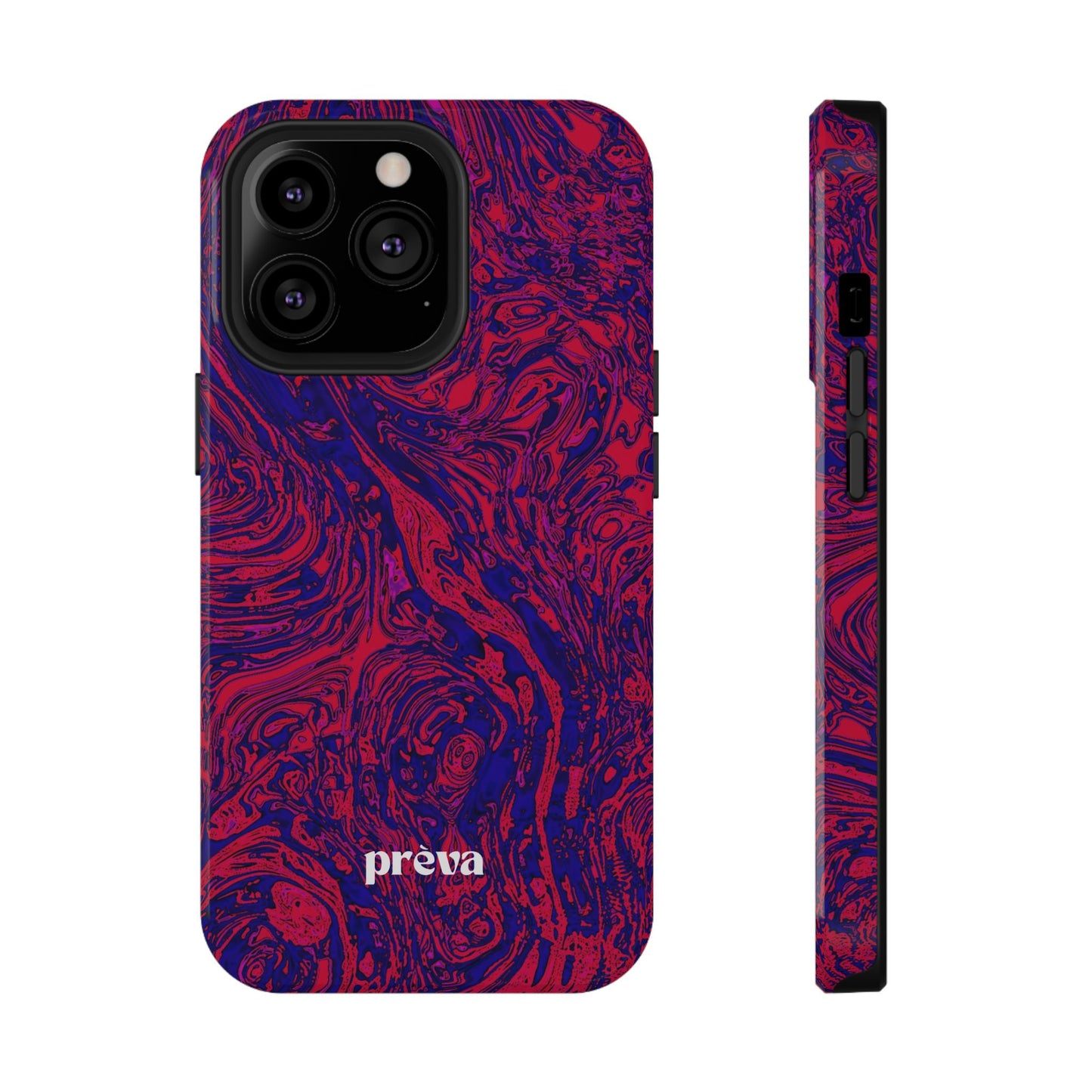 Marbled Red & Purple Phone Case