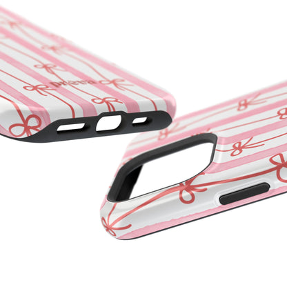 Pink Bow Chain Phone Case