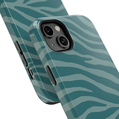 Teal Zebra Phone Case