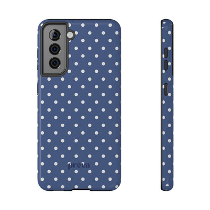 Navy Polka Dot Phone Case