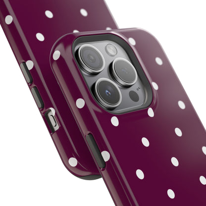 Maroon Polka Dot Phone Case
