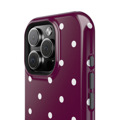Maroon Polka Dot Phone Case
