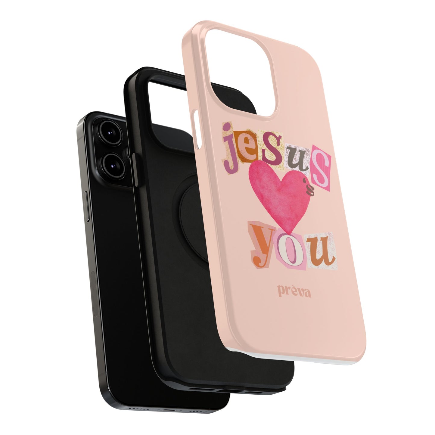 Pink Jesus Loves You Phone Case