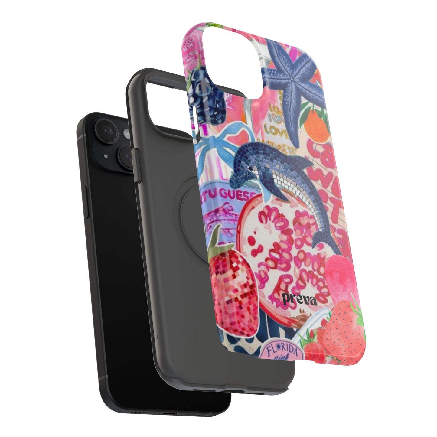 Dolphin Tropics Collage Phone Case