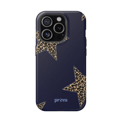 Navy Leopard Star Phone Case