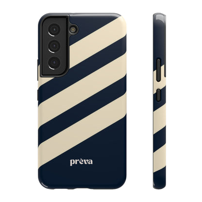 Striped Navy & Cream Phone Case