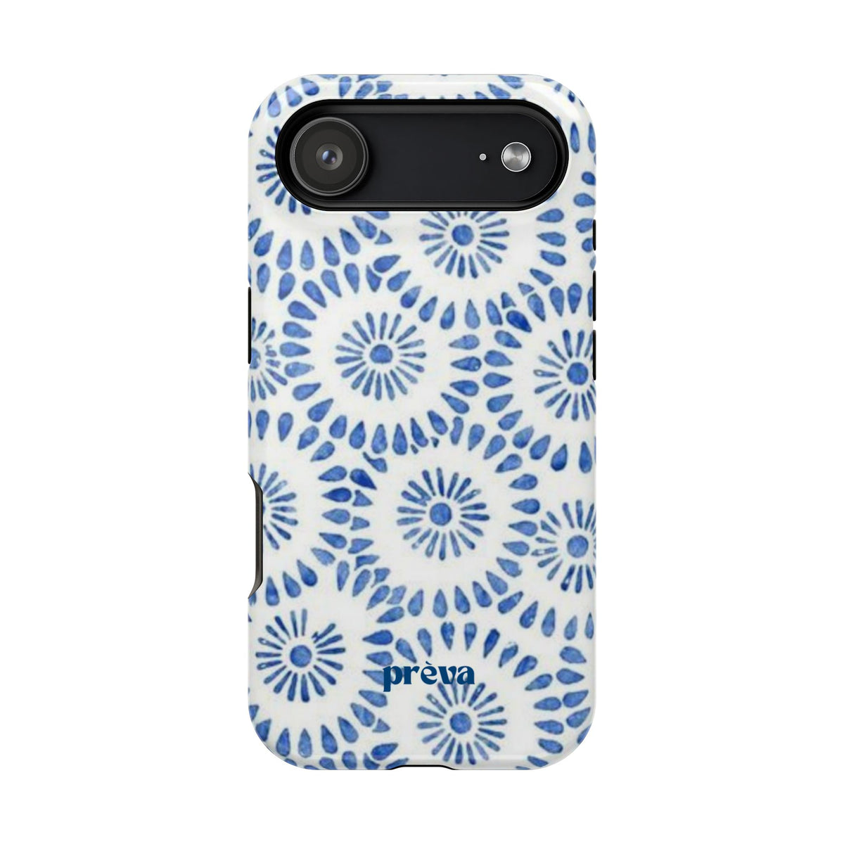 Blue Floral Spiral Phone Case