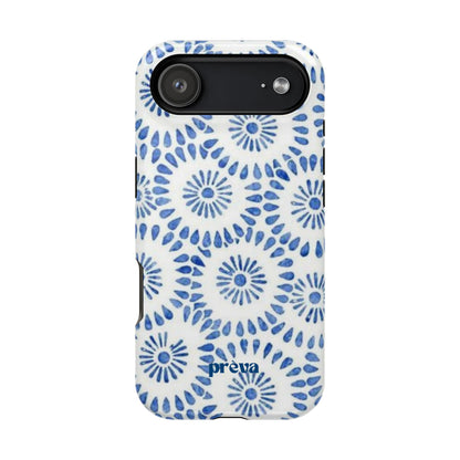 Blue Floral Spiral Phone Case