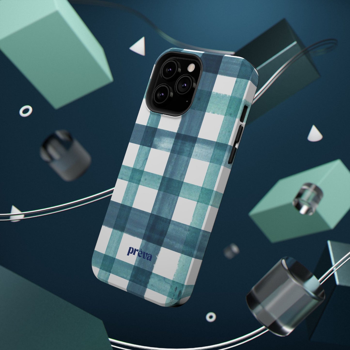 Teal Plaid Phone Case